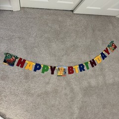 Vintage Disney Lion King Happy Birthday Sign Banner Party Decor
