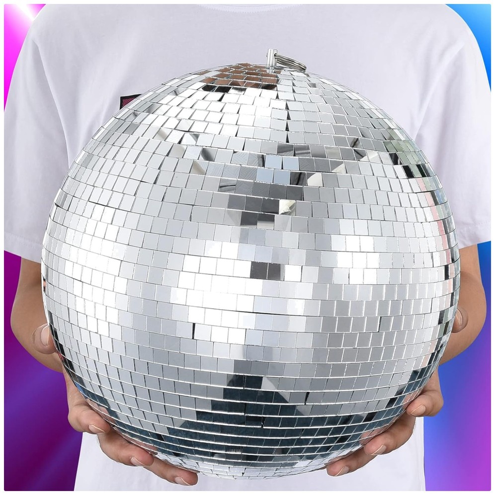 16″ Silver Disco Ball Ornament for Party Decoration