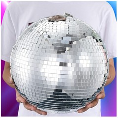 16″ Silver Disco Ball Ornament for Party Decoration