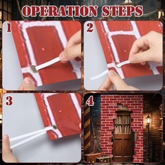 Wizards Door Banner Brick Signs Magical Wizard Door Banner 78.7″ x 47.2″