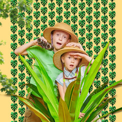 Luau Party Decorations, 2 Pack Tropical Party Supplies | 3.3 X 6.6Ft Green Palm