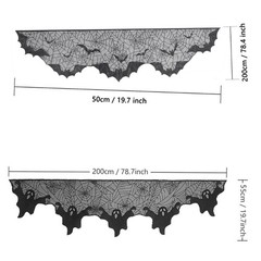 Spooky Tablecloth Halloween Party Table Decoration Mantel Scarf Cover Cobweb