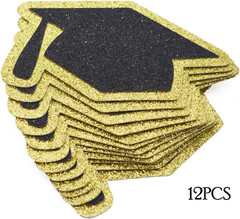 Grad Caps Glitter Confetti for Graduation Party Decorations Congrats Grad Table