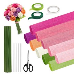10 PCS 10×98 Inch Macaron Pastel Crepe Paper Streamers Rolls DIY Floral Kit