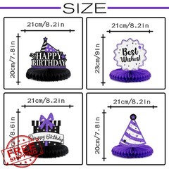 LASKYER 19th Shiny Purple Honeycomb Centerpiece