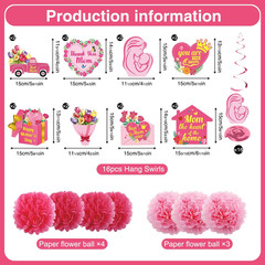 Mother Day Party Decorations, 41Pcs Mothers Day Decorations for Office Include H