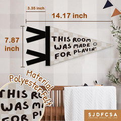 Playroom Decor, This Room Was Made for Playin Wall Hanging Pennant Flag Banner,