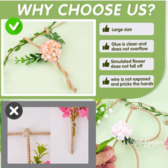 2 Pcs Wildflower Birthday Party Decorations 13.2FT Sturdy Hemp Rope Metal Happy