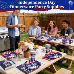 168 PCS 250th Anniversary 4th of July Decorations Red, White and Blue