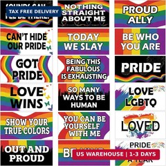 24 Design Pride Photo Booth Props Sets, Pride Month Decorations Funny Gay LGBTQ