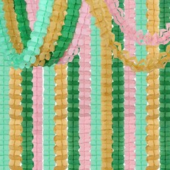 Sage-Green Pink-Gold Party-Decorations Streamers Garland – 12Pcs 4-Leaf Clover