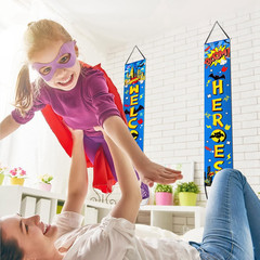 Hero Themed Party Decorations Welcome Heroes Porch Sign Door Banners Inspiration