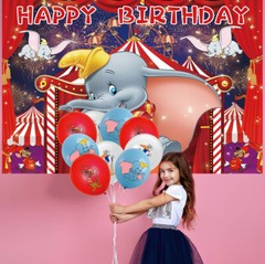Dumbo Party Supplies Birthday Decor Set Balloons Cake Toppers Banner Vinyl