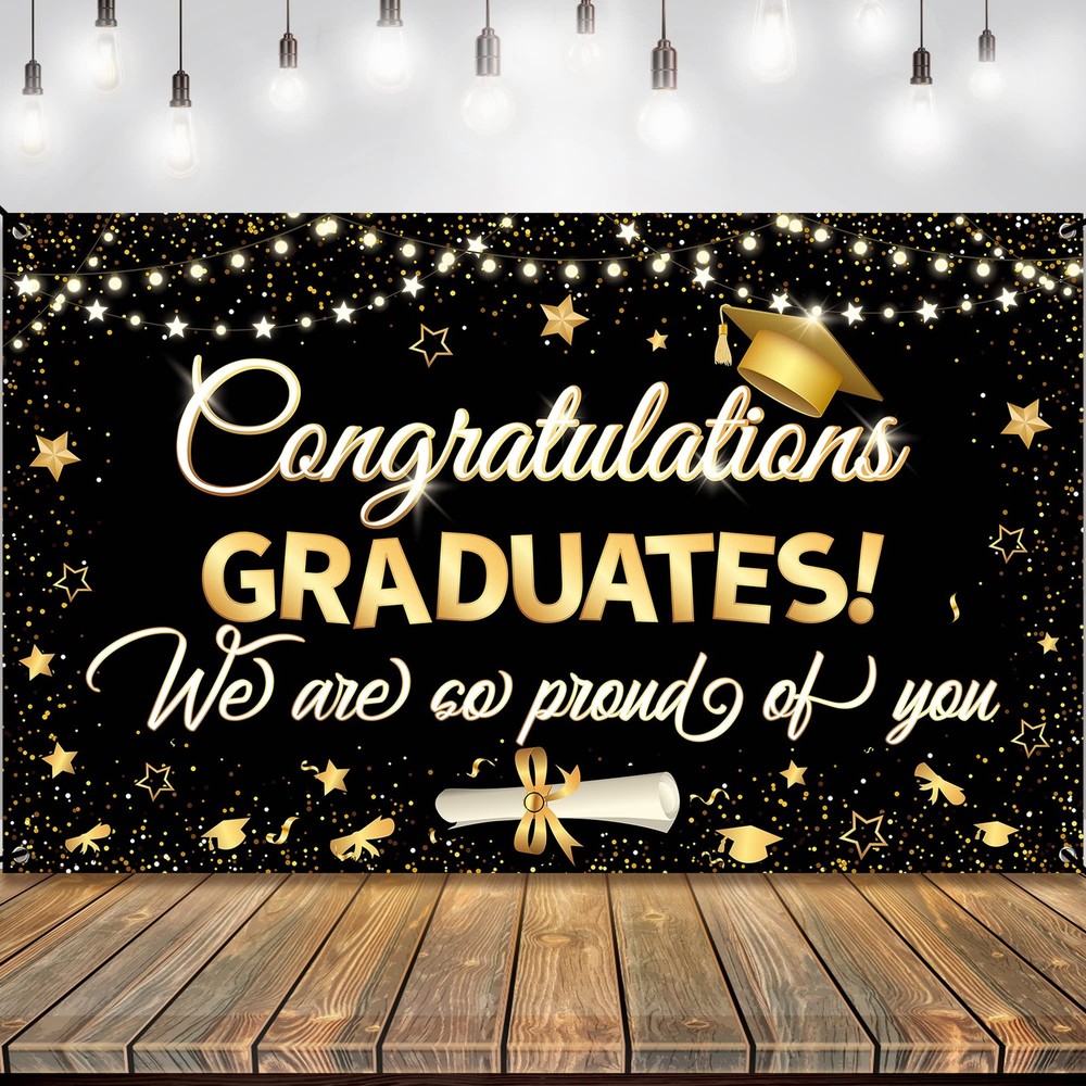 Graduation Decorations 2026 | XtraLarge Congrats Grad Banner – 72×44 Inch, Gr…