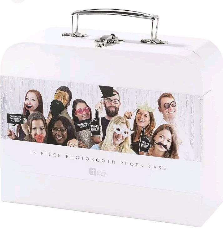 Talking Tables Photo Booth Party Prop Set Balloon Frame 14 Piece Set In Case