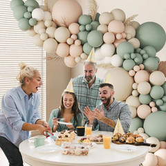 149Pcs Neutral Balloon Arch Kit, Sage Green Balloon Arch Kit with Nude White San