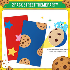 2 Sheets Street Theme Birthday Party Decorations Cookie and Star