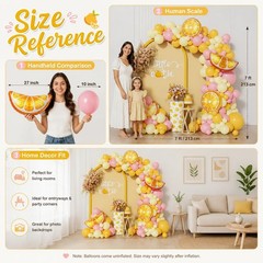 143Pcs Lemon Pink and Yellow Balloon Arch Garland Kit for Freshly Graduated, …