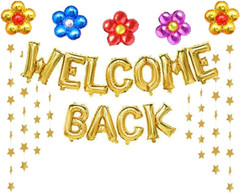 Welcome Back Balloons Gold Welcome Back Banner Back to School Party Supplies …