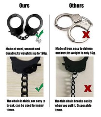 Toy Handcuffs with Keys Metal Handcuffs Party Supplies Accessory Stage Party Pro