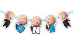 Bby Boss One Banner – First Birthday Party Decoration for Boys and Girls – Du…