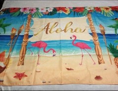 Hawaiian Aloha Luau Party Decoration, Extra Large Summer Luau Beach Party Banner