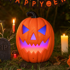 iN Halloween LED Pumpkin – Halloween Decoration – Colour Changing – Spooky Sound