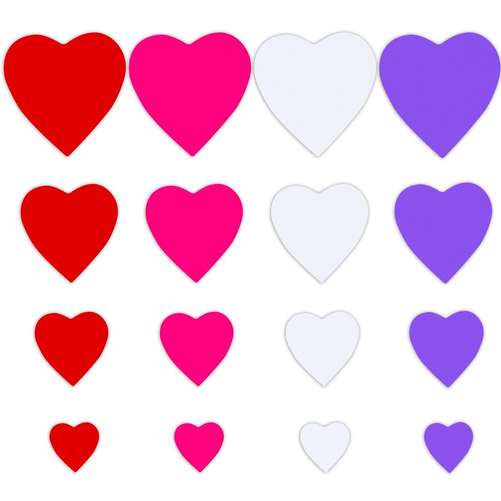 120 Pieces Heart Cutouts Paper Hearts 4 Sizes Large Heart Paper Cut Outs for …