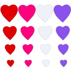 120 Pieces Heart Cutouts Paper Hearts 4 Sizes Large Heart Paper Cut Outs for …