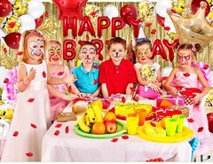 Decoracion De Cumpleaños Globos De Letras Rojos y Dorados Para Mujer Fiestas Set