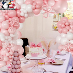 Purple Balloon Arch Kit Butterfly Baby Shower Decorations for Girl or Boy, Metal