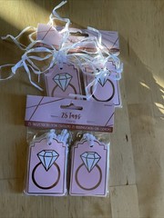 Blush Wedding Pink Bridal Shower Engagement Party Decor Ribbon 25 Tags LOT OF 2
