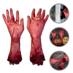 2PCS Broken Men Hand Blood Horror Bloody Limbs Novelty Dead Broken Hand Gadgets