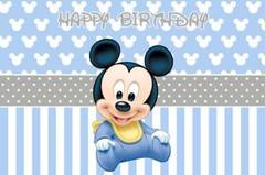 Mickey Mouse Backdrop Boys 1st Birthday Party Banner Background Baby Shower