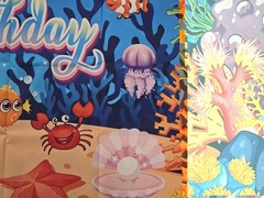 Under the Sea Party Decorations Set 56×39 Banner Mylar Balloons NEW