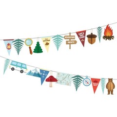 2 Pack Camping Party Decorations Adventure Awaits Banner Garland VBS Vacation…