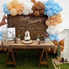 Blue and Brown Party Balloons 50pcs 12 Inch brown blue Latex Balloons for Par…