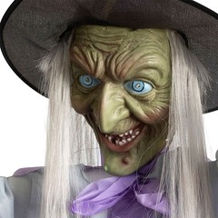 Halloween Animated Hovering Witch Animatronics Halloween Decorations Outdoor JQ