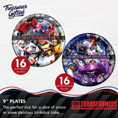 Transformers Party Supplies Set for 32 Guests – Birthday Dinnerware Plates, Napk