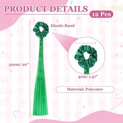 Rainbow Dance Ribbons, Wrist Streamers 24 Pcs & Green