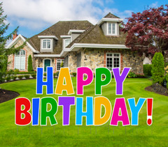 Happy Birthday Yard Card Letters 23.5″