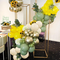 Sage Green Gold Confetti Balloons – 50 Pcs Olive Green Blush Gold Metallic Latex