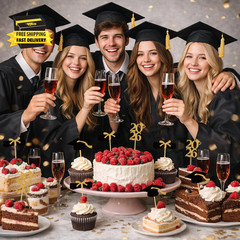 Graduation Decorations 2026-36 PCS Graduation Cupcake Toppers – 2026 Graduation