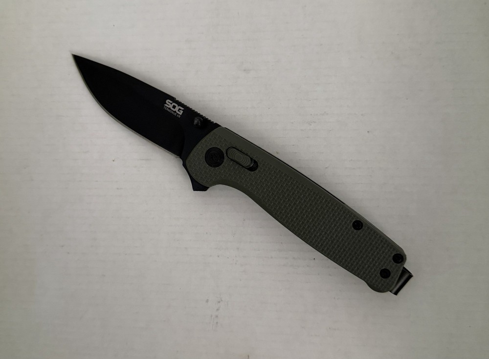 SOG Terminus XR G10 Daily Carry Rugged EDC Pocket Folding Knives – OD Green