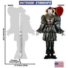 PENNYWISE THE DANCING CLOWN «It» Plastic OUTDOOR YARD DECOR Standee Standup
