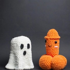 Halloween Crochet Set Ghost Pumpkin Ghost Handmade Crochet Stuffed Toy Festival
