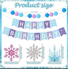 Fanfanwin 5 Pieces Snowflake Happy Decoration For Birthday, Christmas.