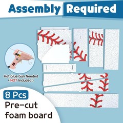 Big 3ft Baseball Marquee Number 1 with Lights – Kid’s Birthday Essential