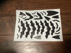 130 / 6 Sheet Halloween Bat Spider Stickers Window Decorations Spooky Party