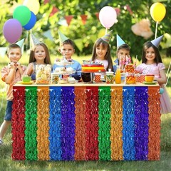 Cinco De Mayo Decorations, 2 Pack Fiesta Table Skirts Supplies for Fiesta Par…